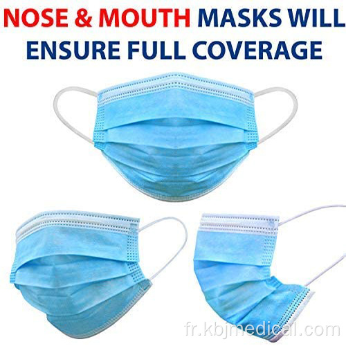Masques chirurgicaux jetables pour la protection contre les germes
